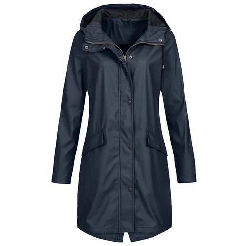 Hooded Raincoat with Adjustable Waist | Water-Resistant | Lightweight Design | All-Season Outerwear