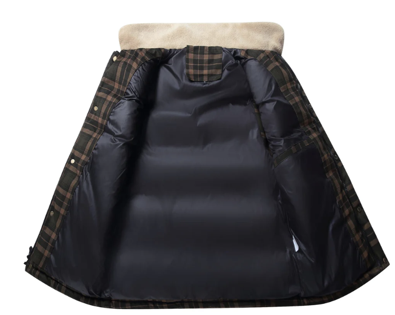 Men’s Sherpa-Collar Plaid Vest | Puffer Quilted Sleeveless Jacket | Fall Outdoor Layer