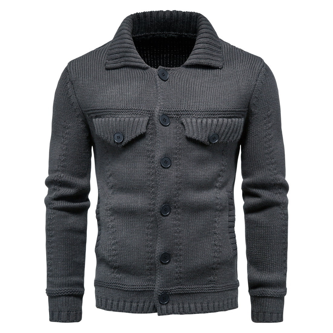 Men’s Knit Cardigan Jacket with Stand Collar | Casual Layering Sweater Canada