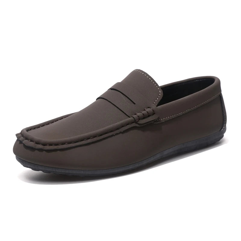 Men’s Minimalist Leather Loafers | Soft Sole Slip-Ons for Casual & Office Wear