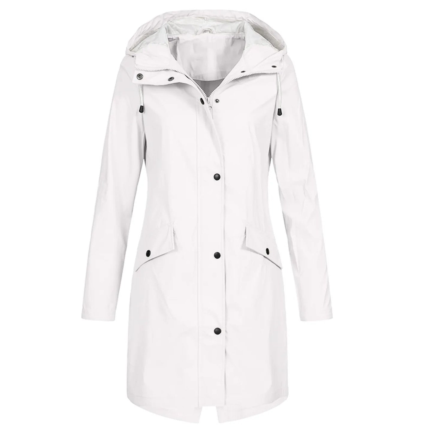 Hooded Raincoat with Adjustable Waist | Water-Resistant | Lightweight Design | All-Season Outerwear