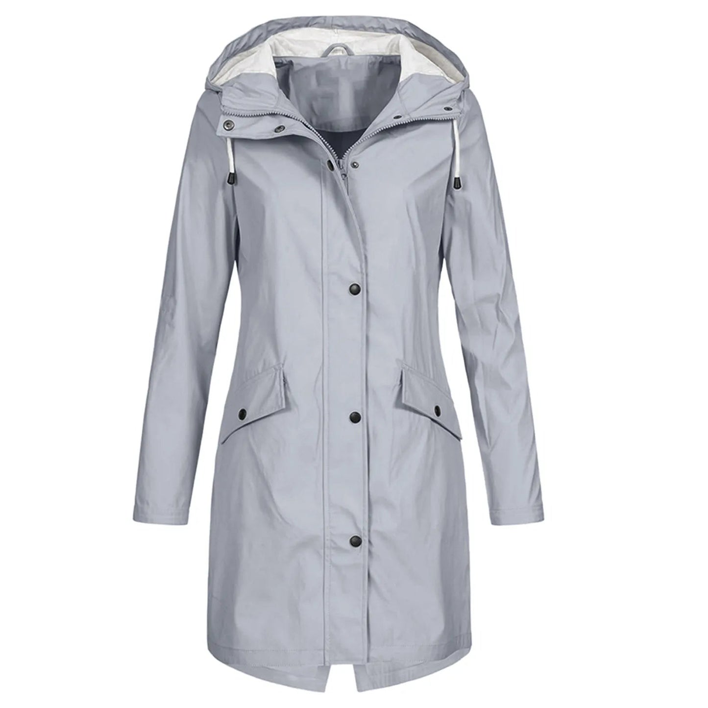 Hooded Raincoat with Adjustable Waist | Water-Resistant | Lightweight Design | All-Season Outerwear