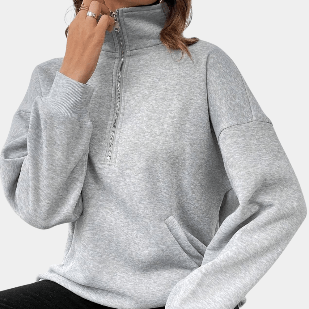 Half-Zip Pullover Sweatshirt | Soft Fleece | Relaxed Fit | Casual Comfort