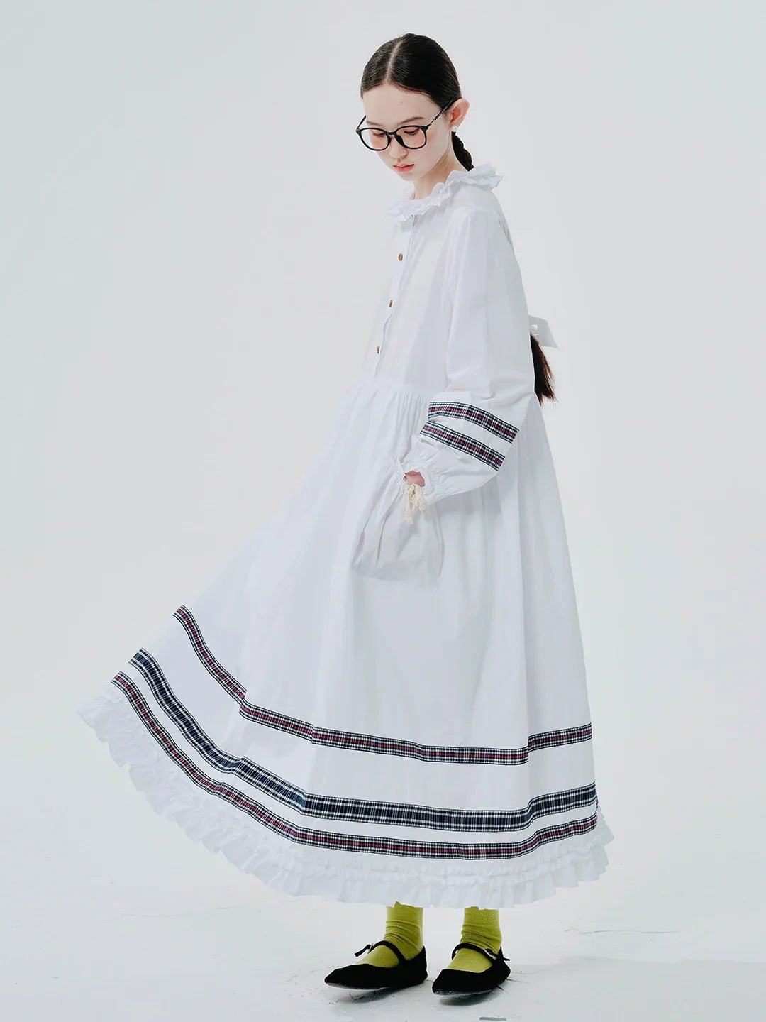 Vintage-Inspired Cotton Maxi Dress | Button-Down Design | Relaxed Fit | Casual Elegance