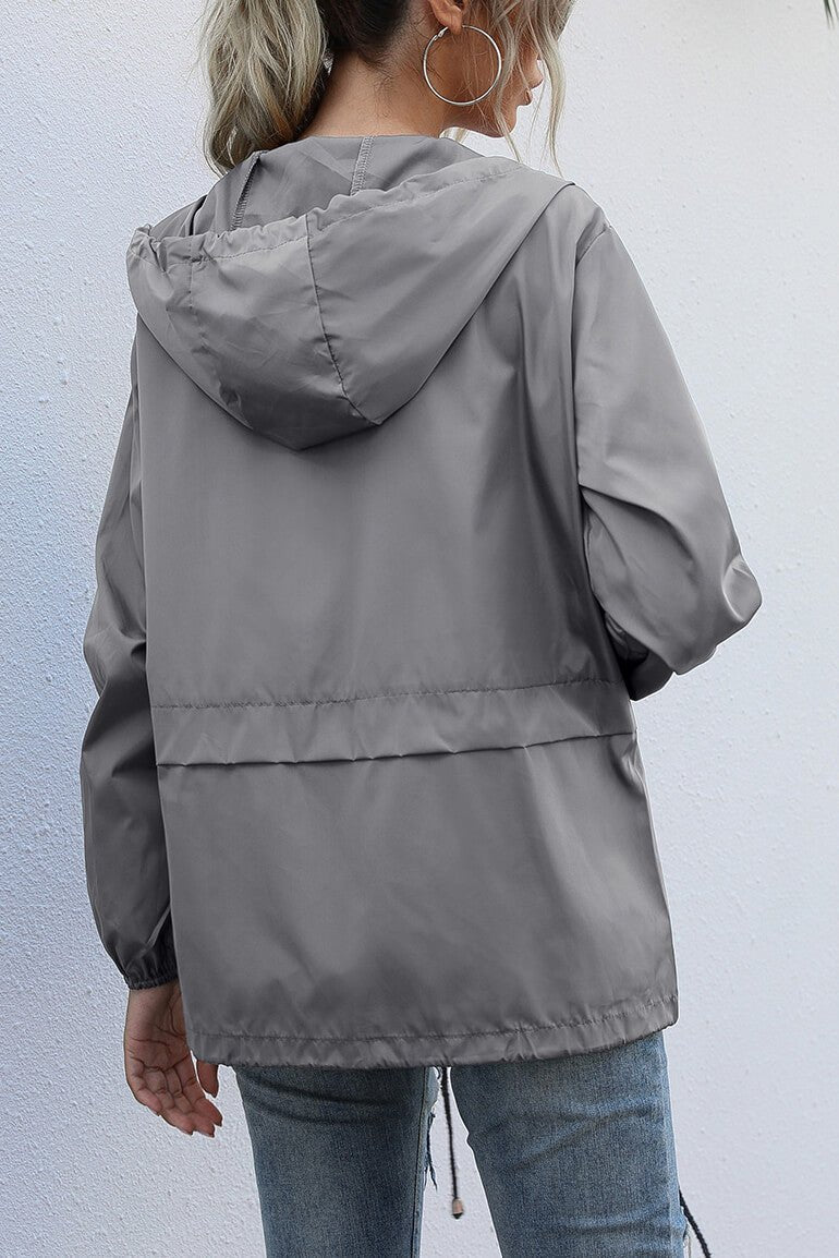 Lightweight Windbreaker Jacket | Adjustable Drawstring Waist | Water-Resistant | Casual Outdoor Layer