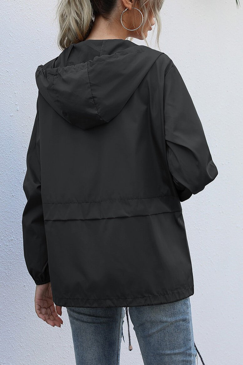 Lightweight Windbreaker Jacket | Adjustable Drawstring Waist | Water-Resistant | Casual Outdoor Layer