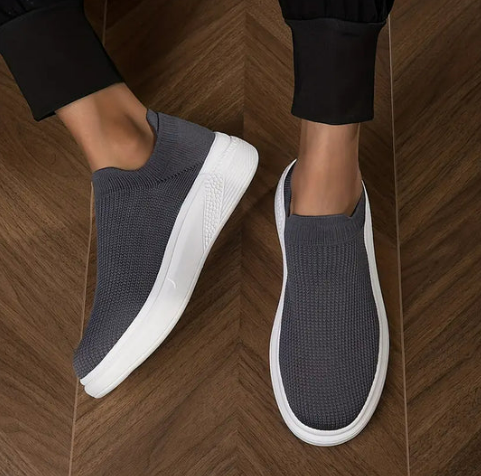 Men’s Slip-On Knit Sneakers | Lightweight Breathable Mesh | Everyday Walking Shoes