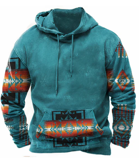 Men’s Tribal Hoodie | Fleece Pullover with Kangaroo Pocket | Casual Streetwear Canada