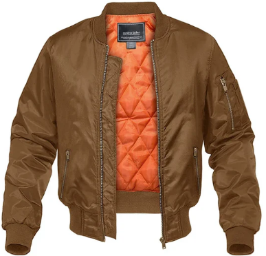 Men’s Quilted Lined Bomber Jacket | Lightweight Outerwear | Classic Streetwear Fit