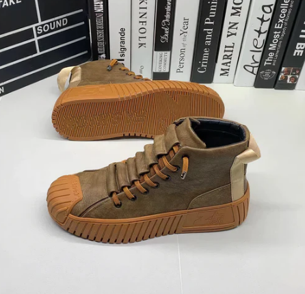 Men’s High-Top Hiking Sneakers | Suede & Rubber Grip | Fall Outdoor Shoes Canada