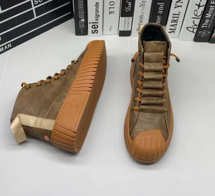 Men’s High-Top Hiking Sneakers | Suede & Rubber Grip | Fall Outdoor Shoes Canada