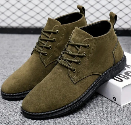 Men's Grey Casual Ankle Boots | Lightweight Lace-Up Chukka Style | All-Season Urban Footwear