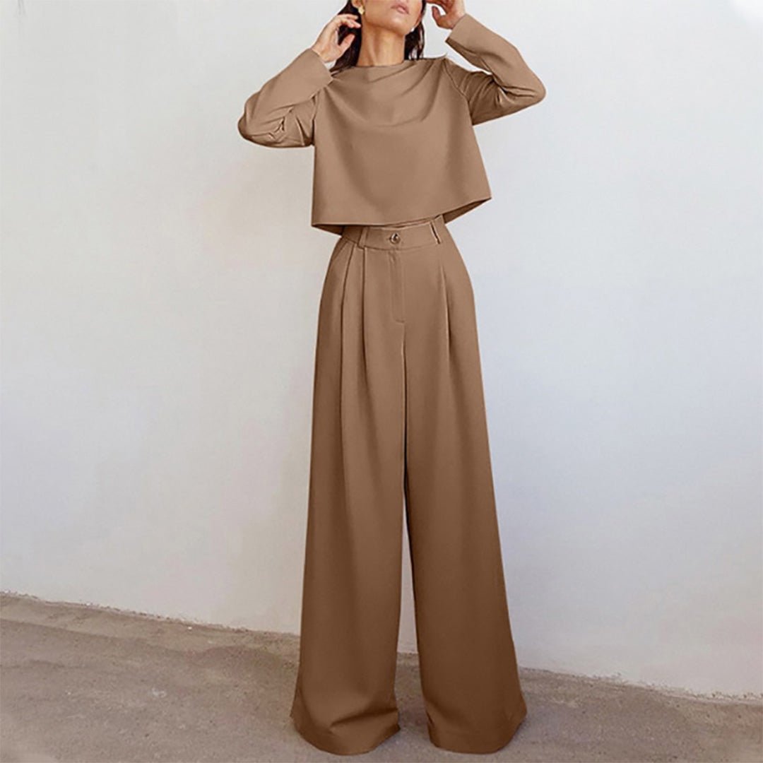 Wide-Leg Pant Set | Minimalist Two-Piece | Relaxed Tailored Fit