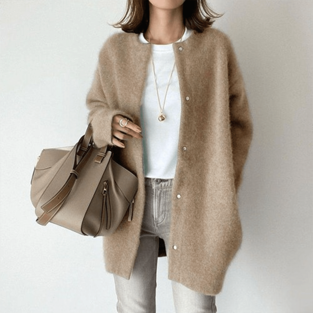 Oversized Knit Cardigan | Open-Front Design | Soft acrylic Blend | Casual Layering