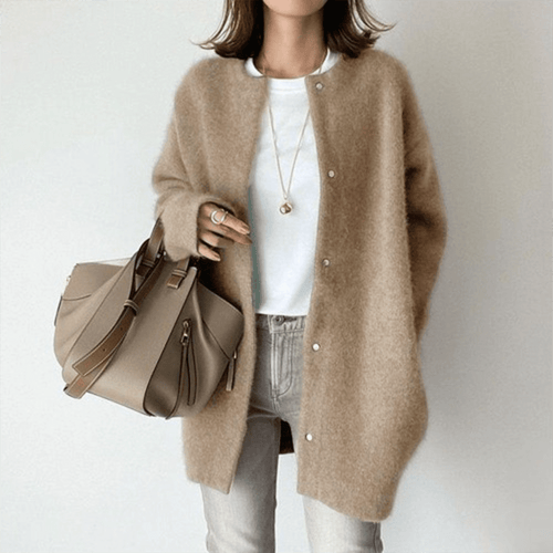 Oversized Knit Cardigan | Open-Front Design | Soft acrylic Blend | Casual Layering