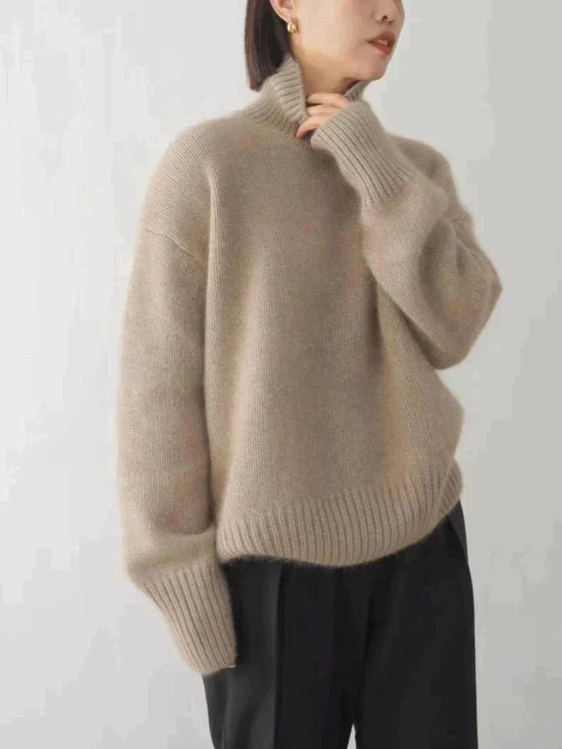 Turtleneck Sweater | Soft Knit | Oversized Relaxed Fit