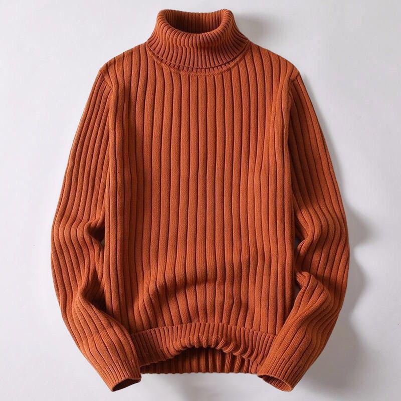 Men’s Ribbed Turtleneck Sweater | Merino Wool Blend | Winter Knitwear