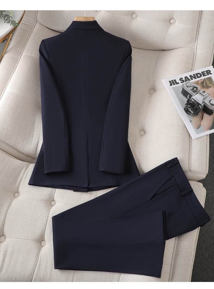 Tailored Double-Breasted Pantsuit Set | Elegant Workwear & Formal Outfit