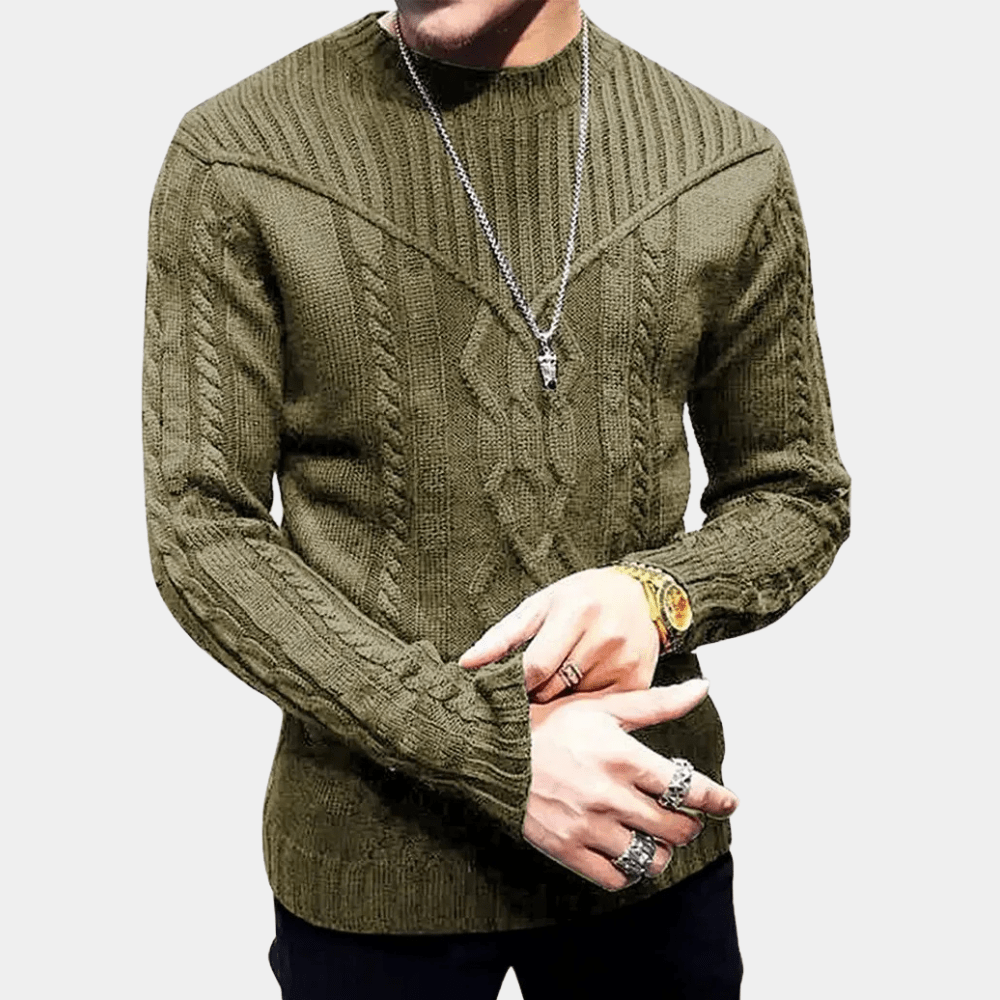 Cable Knit Sweater | Textured Design | Warm & Stylish | Men's Classic