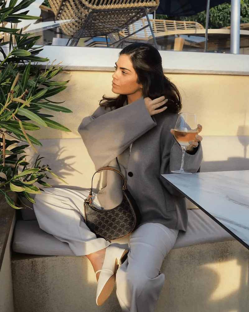 Cropped Double-Breasted Coat | Modern Minimalist Style | Wool Blend | Chic Outerwear