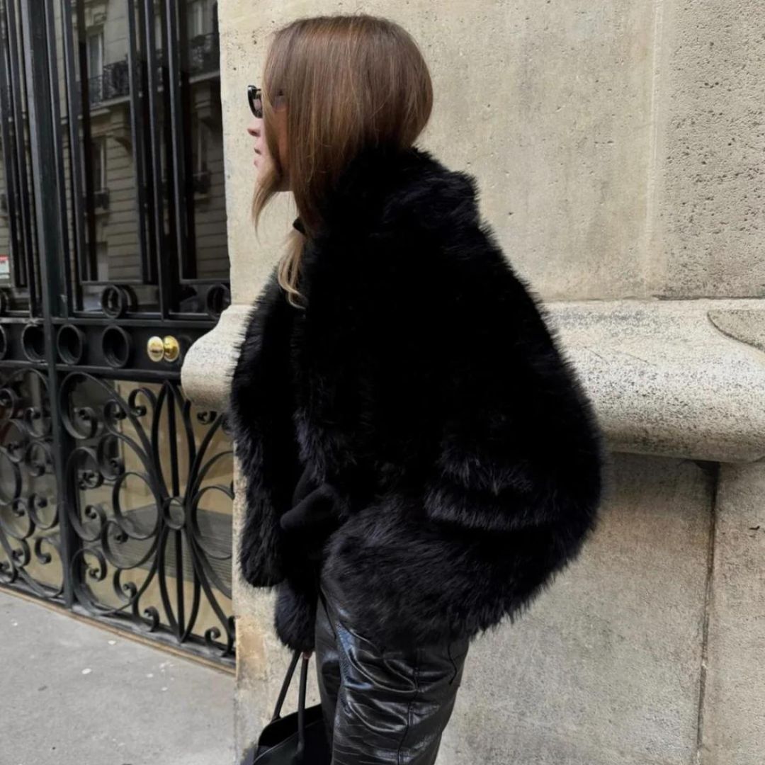 Women’s Synthetic Fur Oversized Jacket | Plush Cold-Weather Layer | Streetwear Luxe Look