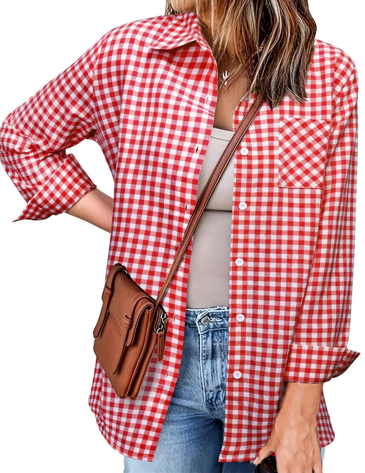 Plaid Button-Down Shirt | Relaxed Fit Flannel Style | Lightweight Casual Layer