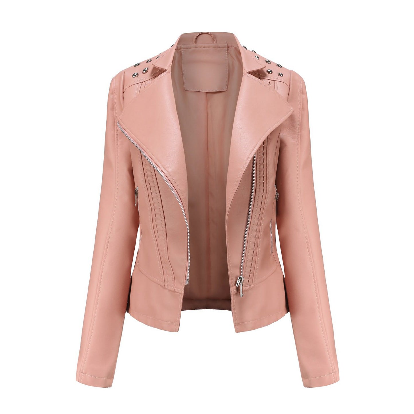 Chic PU Leather Moto Jacket | Modern Edge | Lightweight Design | Fall & Spring Essential