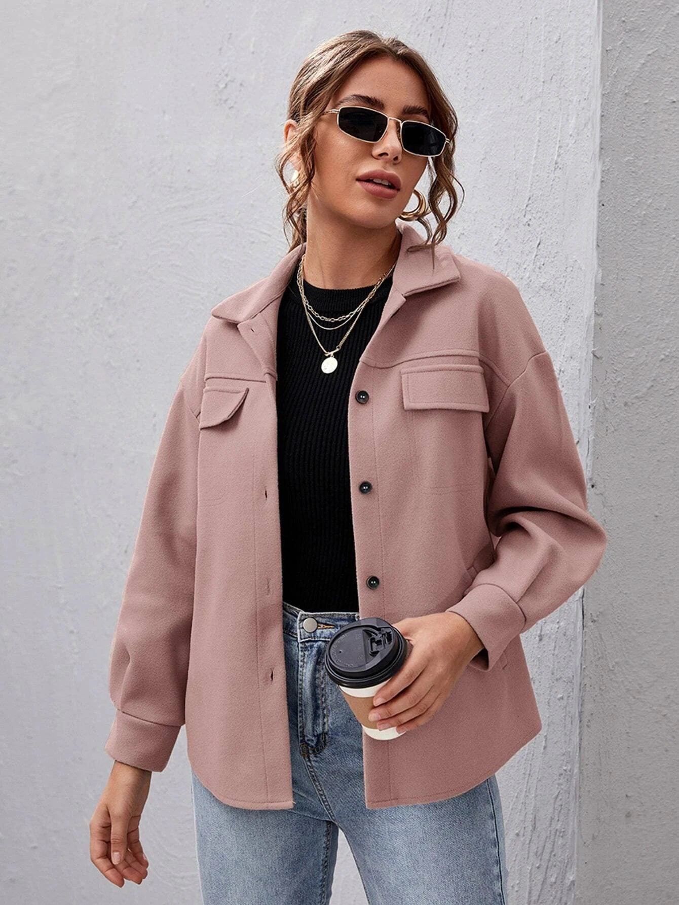 Casual Wool-Blend Jacket | Lightweight & Warm | Soft Wool-Blend Fabric | Everyday Fall Style