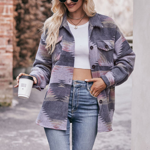 Trendy Button-Down Shacket | Lightweight Comfort | Cotton Blend | Casual Fall Layer