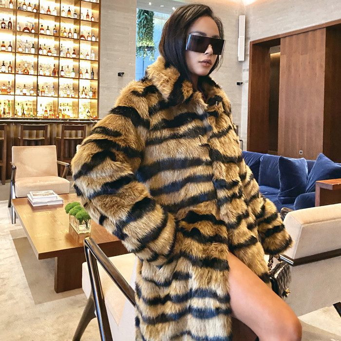 Tiger Print Faux Fur Coat | Bold Statement Outerwear | Luxurious Texture | Winter Glam