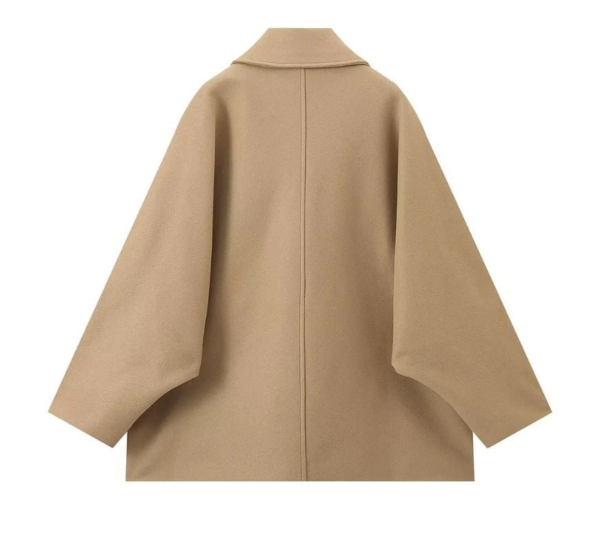 Cropped Wool Blend Peacoat | Boxy Fit | Minimalist Style