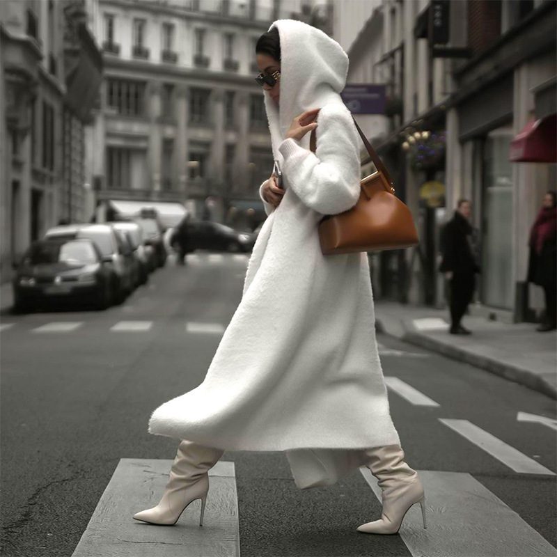 Chic Hooded Wrap Dress | Cozy Long Sleeve Design | Soft Fabric Blend | Casual & Street Style