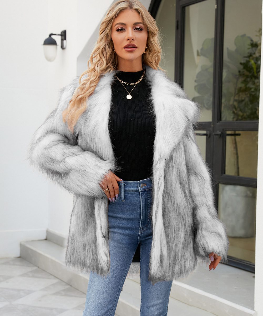 Plush Faux Fur Coat | Luxe Winter Warmth | Soft Polyester Blend | Chic Cold-Weather Outerwear
