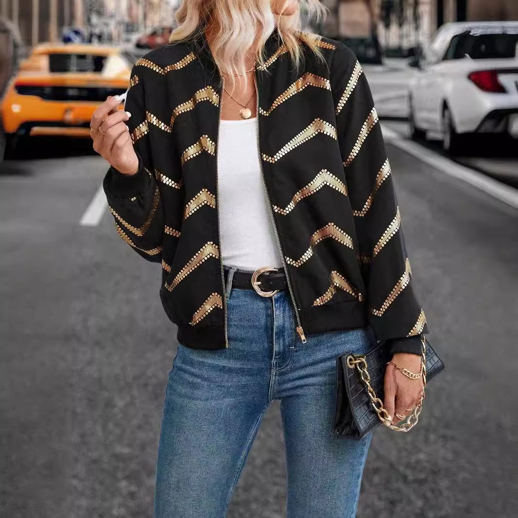 Chevron Print Jacket | Bold Street Style | Lightweight Fabric | Casual Wear