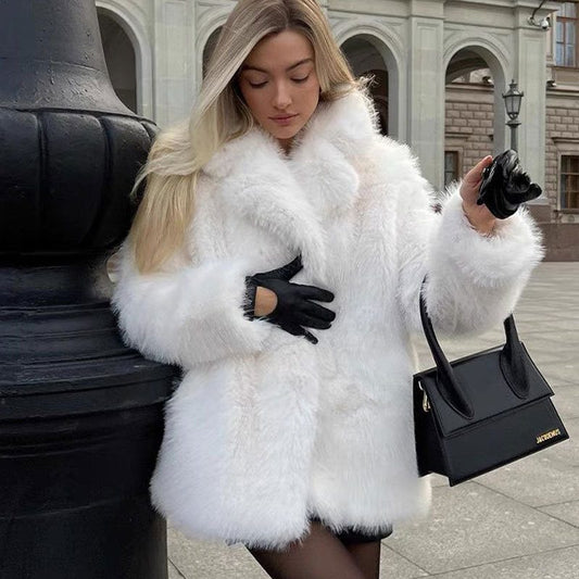 Elegant Faux Fur Coat | Luxe Winter Warmth | Sophisticated Outerwear