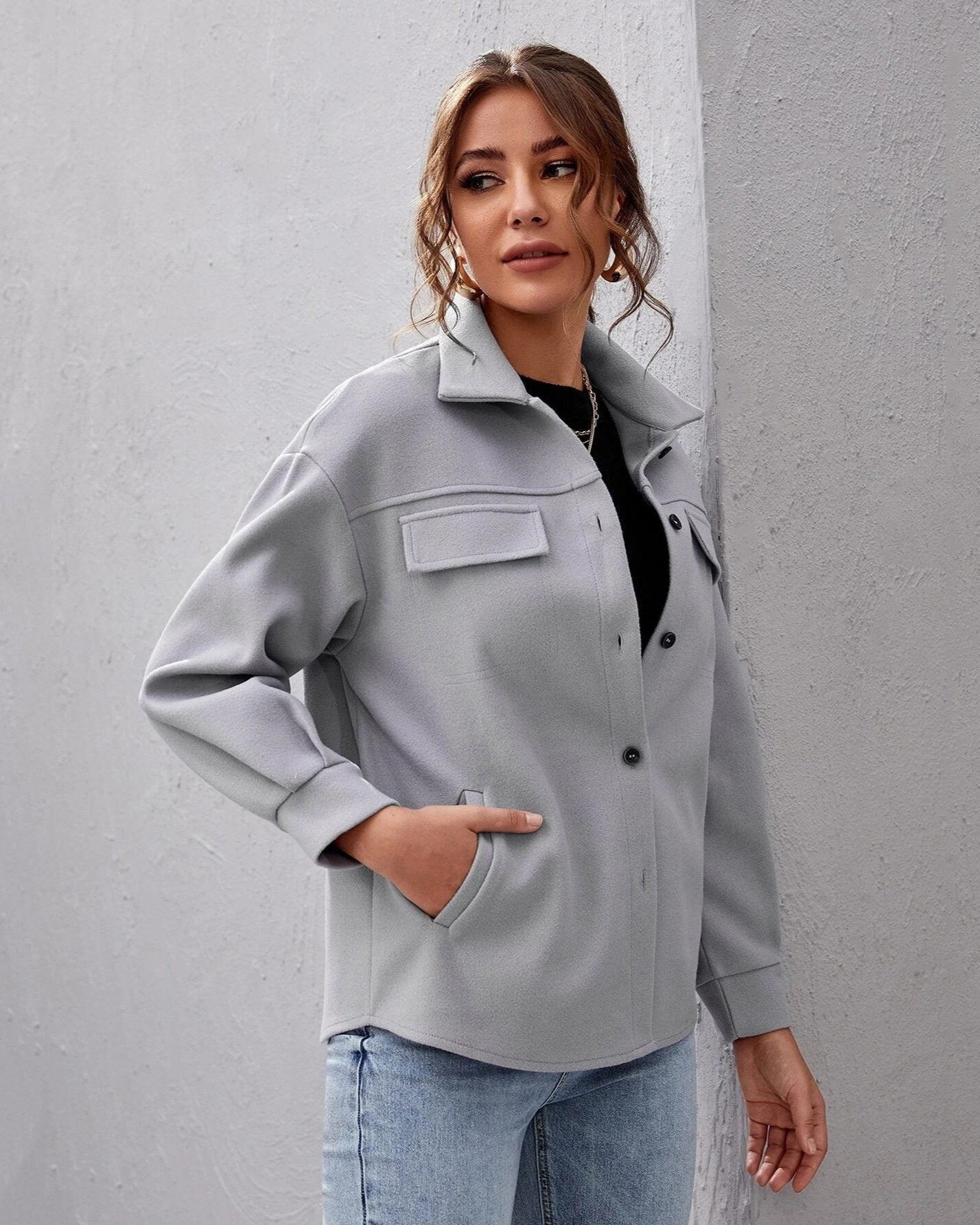 Casual Wool-Blend Jacket | Lightweight & Warm | Soft Wool-Blend Fabric | Everyday Fall Style