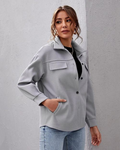 Casual Wool-Blend Jacket | Lightweight & Warm | Soft Wool-Blend Fabric | Everyday Fall Style