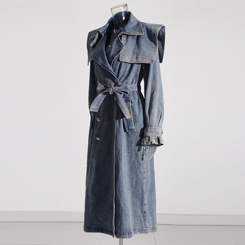 Denim Trench Coat | 100% Denim | Bold and Timeless