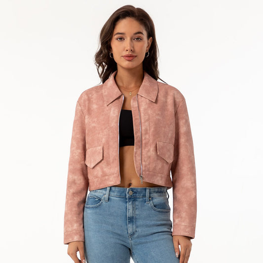 Cropped PU Leather Jacket | Chic Urban Style | Lightweight Design | Casual Wear