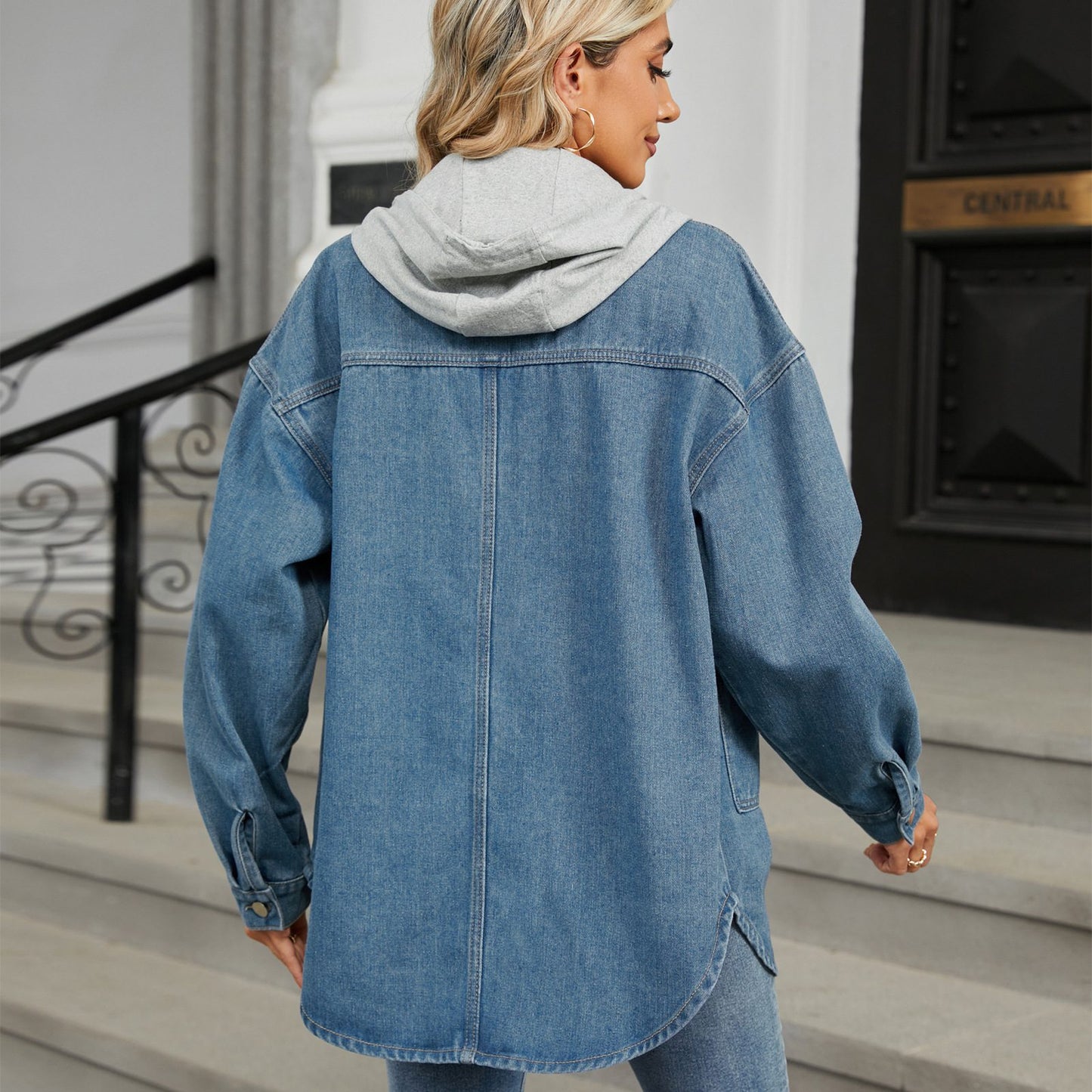 Oversized Denim Jacket | Effortless Street Style | 100% Cotton | Casual Layering