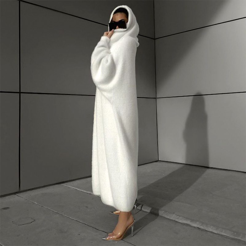 Chic Hooded Wrap Dress | Cozy Long Sleeve Design | Soft Fabric Blend | Casual & Street Style