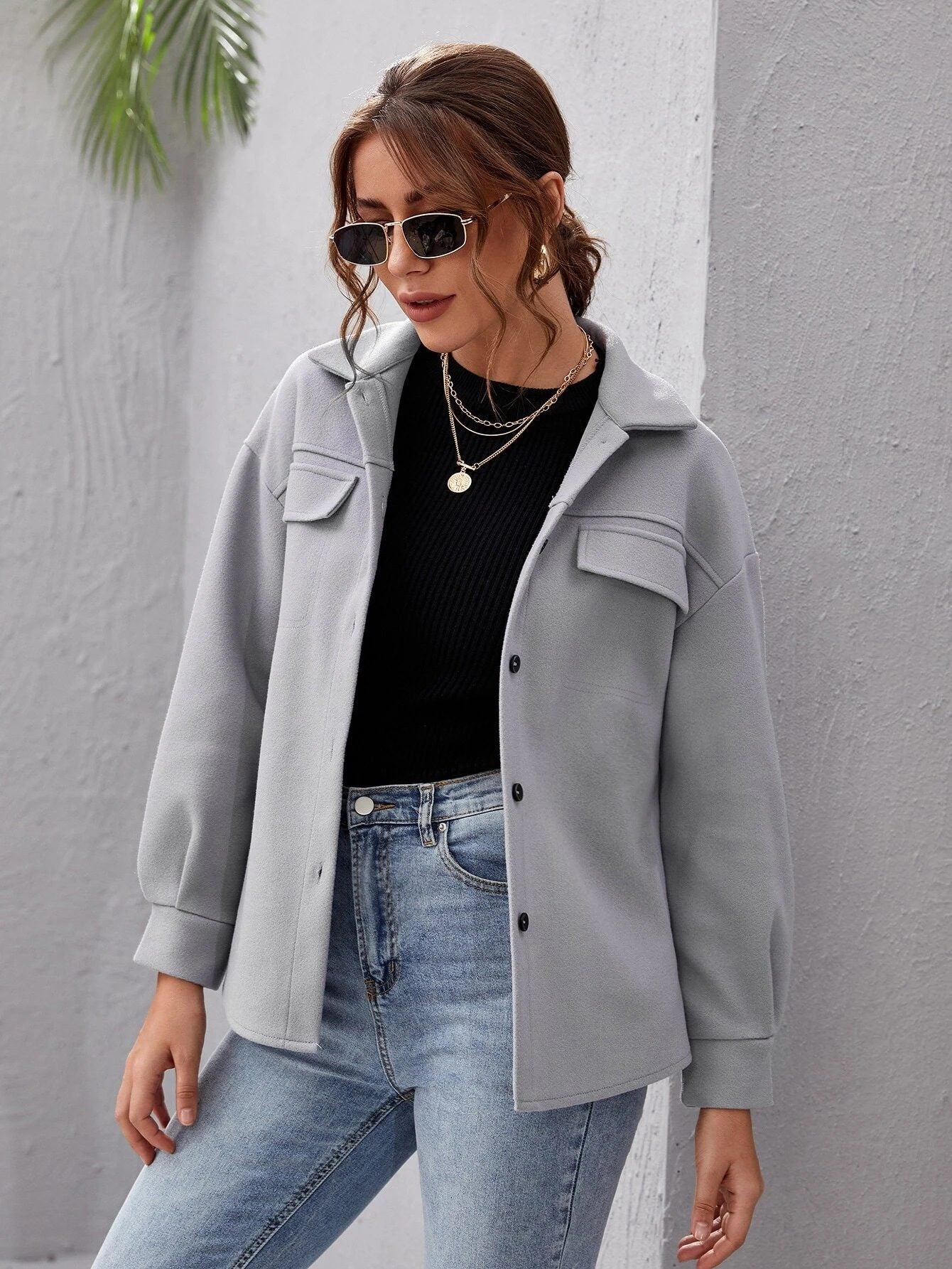 Casual Wool-Blend Jacket | Lightweight & Warm | Soft Wool-Blend Fabric | Everyday Fall Style