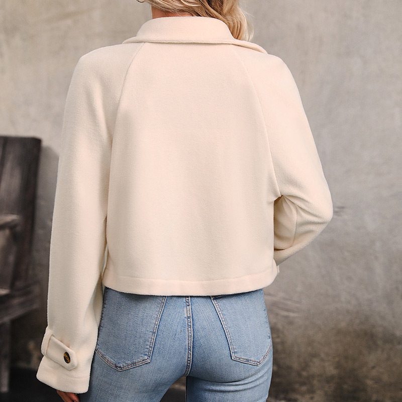 Women's Cropped Double-Breasted Jacket | Chic & Lightweight | Casual Fall Layer