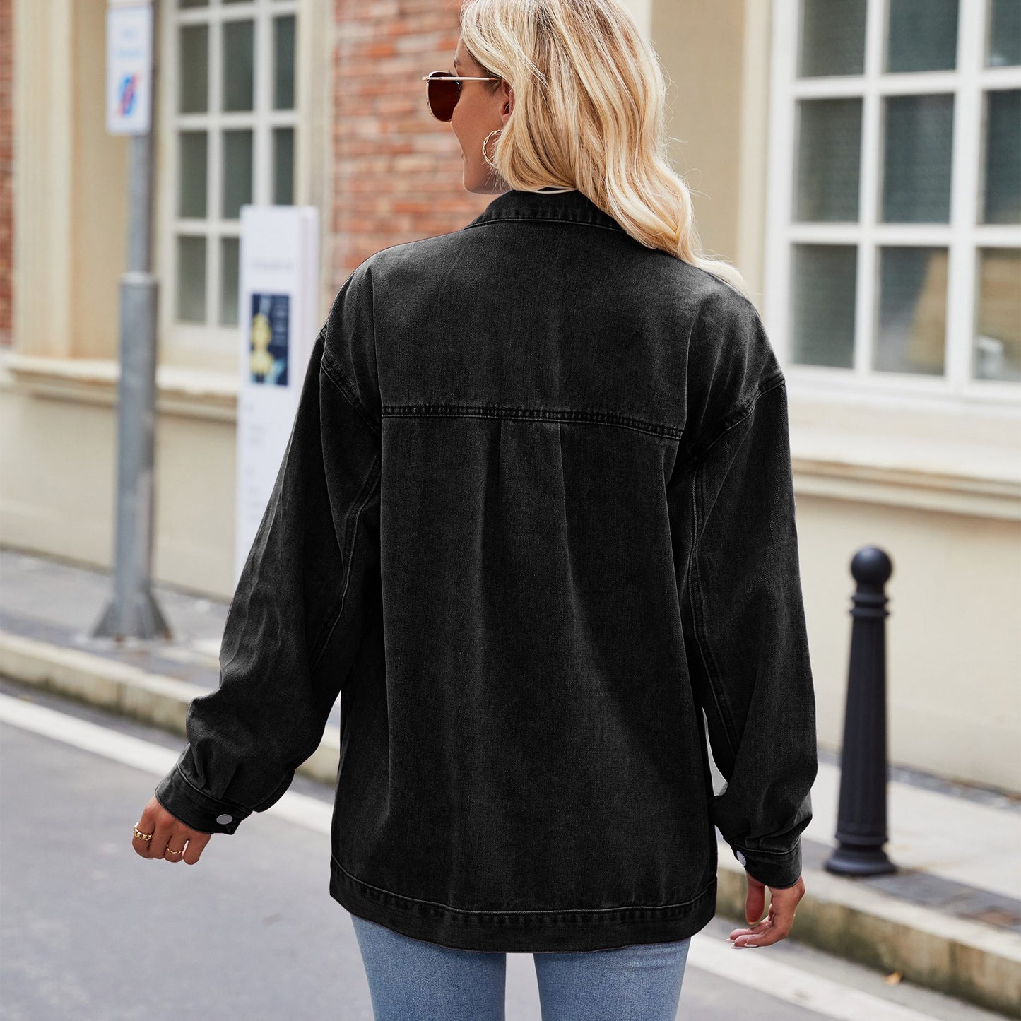 Women's Oversized Denim Jacket | Casual & Trendy | Button-Up | Year-Round Layer