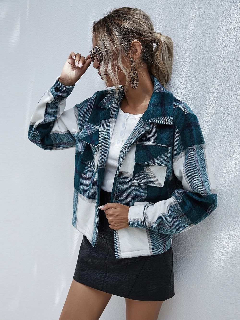 Plaid Flannel Shacket | Oversized Button-Up Jacket | Cozy & Trendy | Fall & Winter Layering