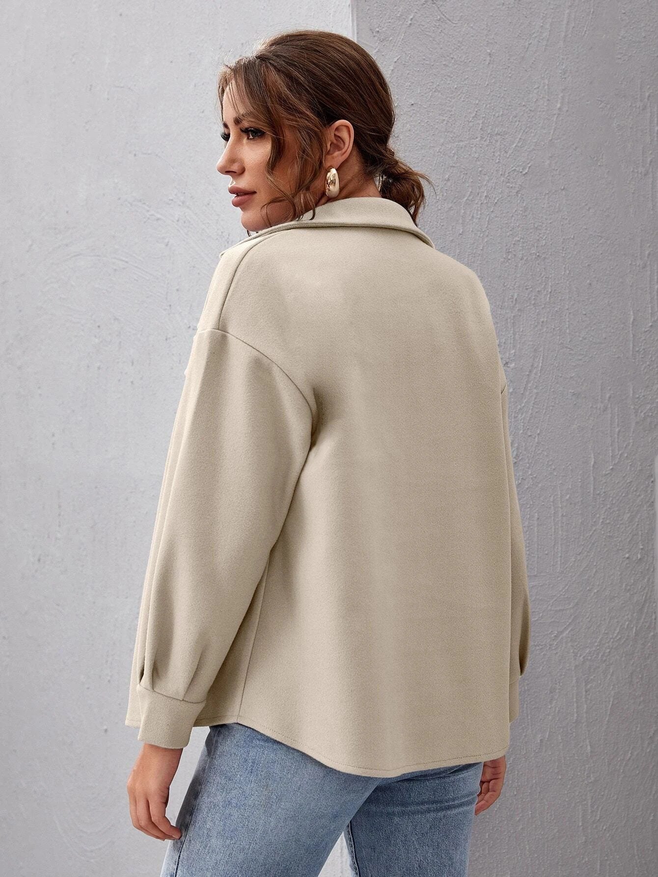 Casual Wool-Blend Jacket | Lightweight & Warm | Soft Wool-Blend Fabric | Everyday Fall Style