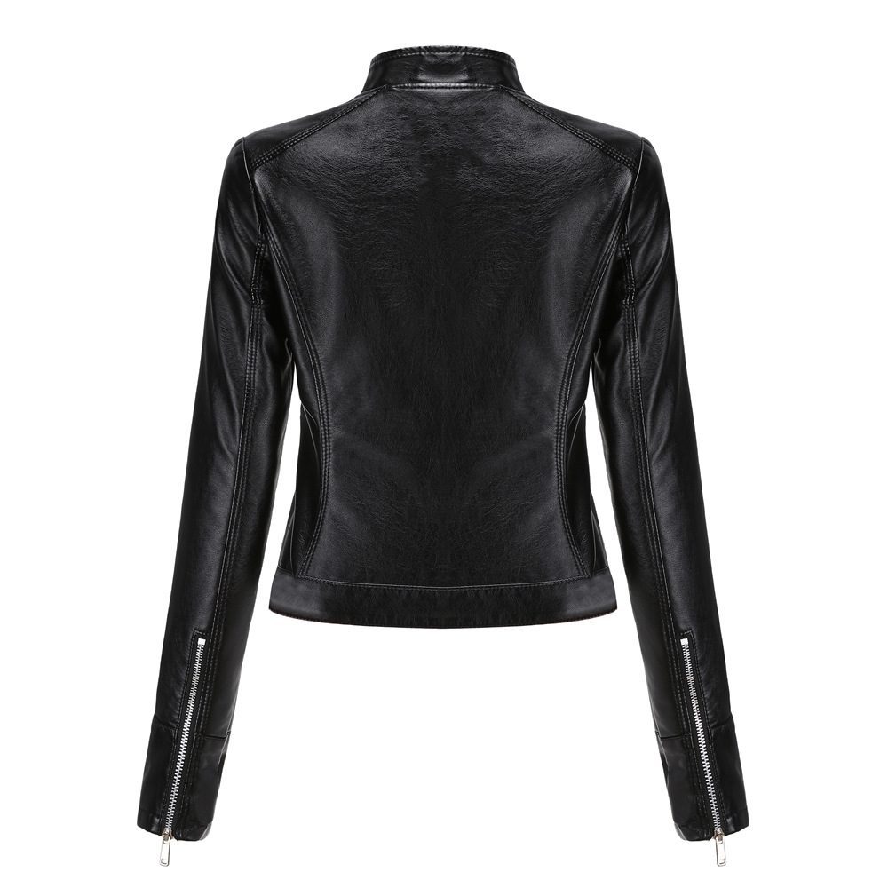 Cropped PU Leather Jacket | Sleek & Vibrant | Zip-Up Design | Versatile Layer