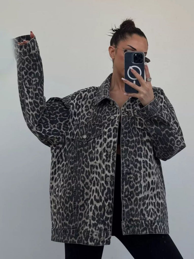 Oversized Leopard Print Shacket | Button-Up Style | Trendy & Versatile | Casual Layer