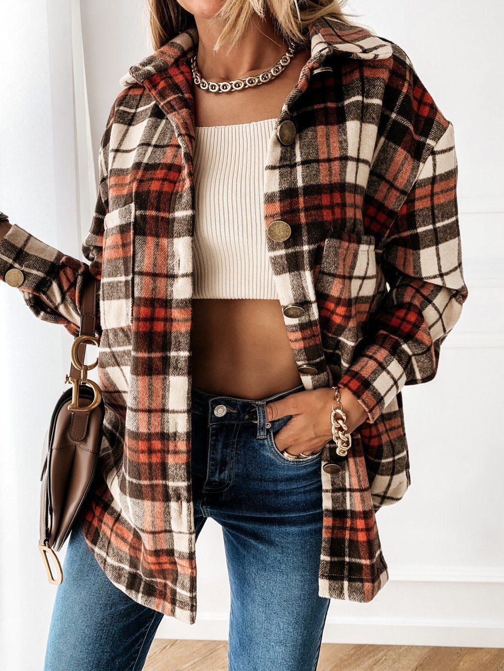 Plaid Oversized Shacket | Casual Layering Essential | Soft Brushed Fabric | Transitional Outerwear