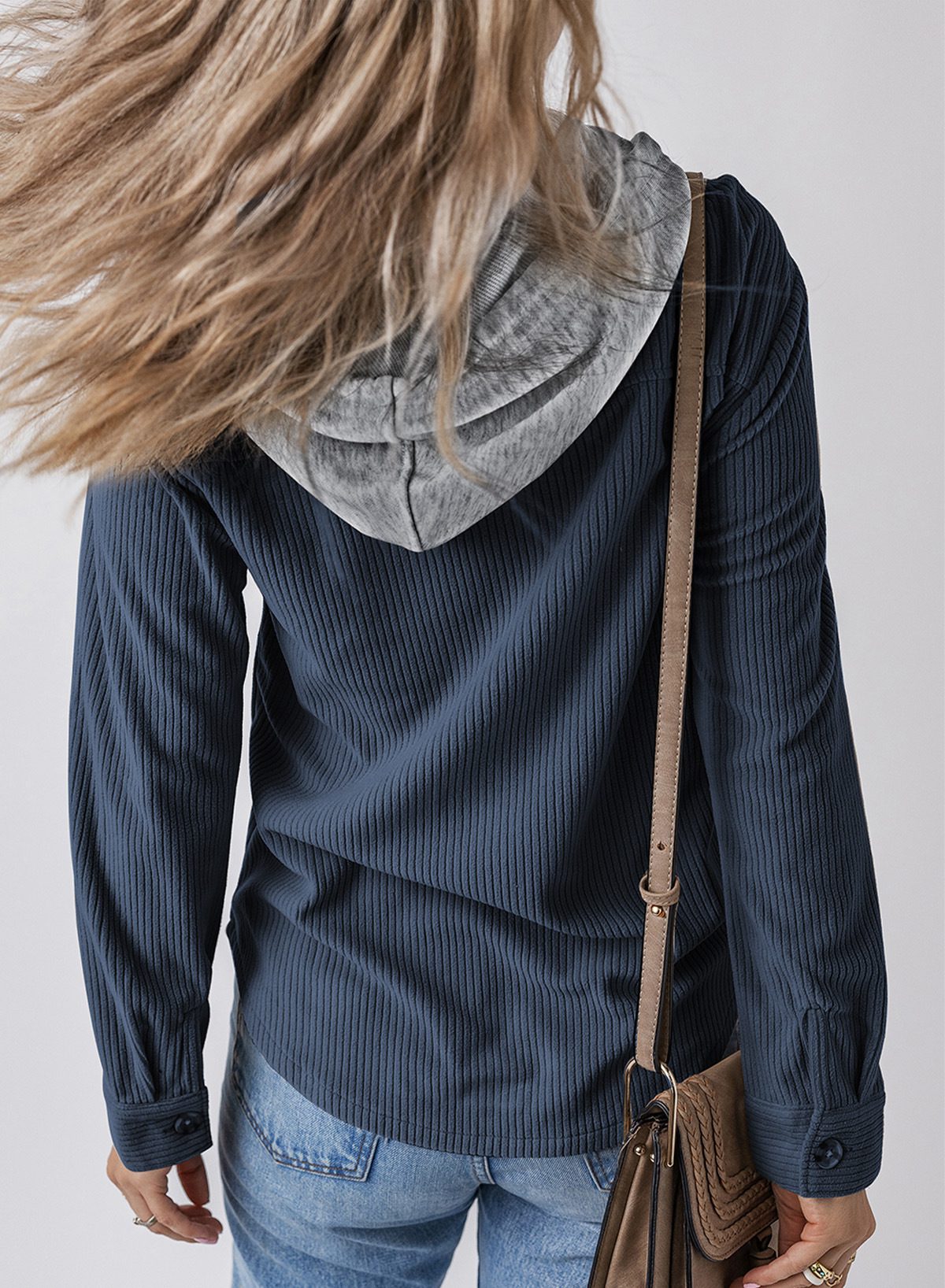 Button-Down Hoodie Shirt | Casual Layering Piece | Cotton Blend | Everyday Comfort